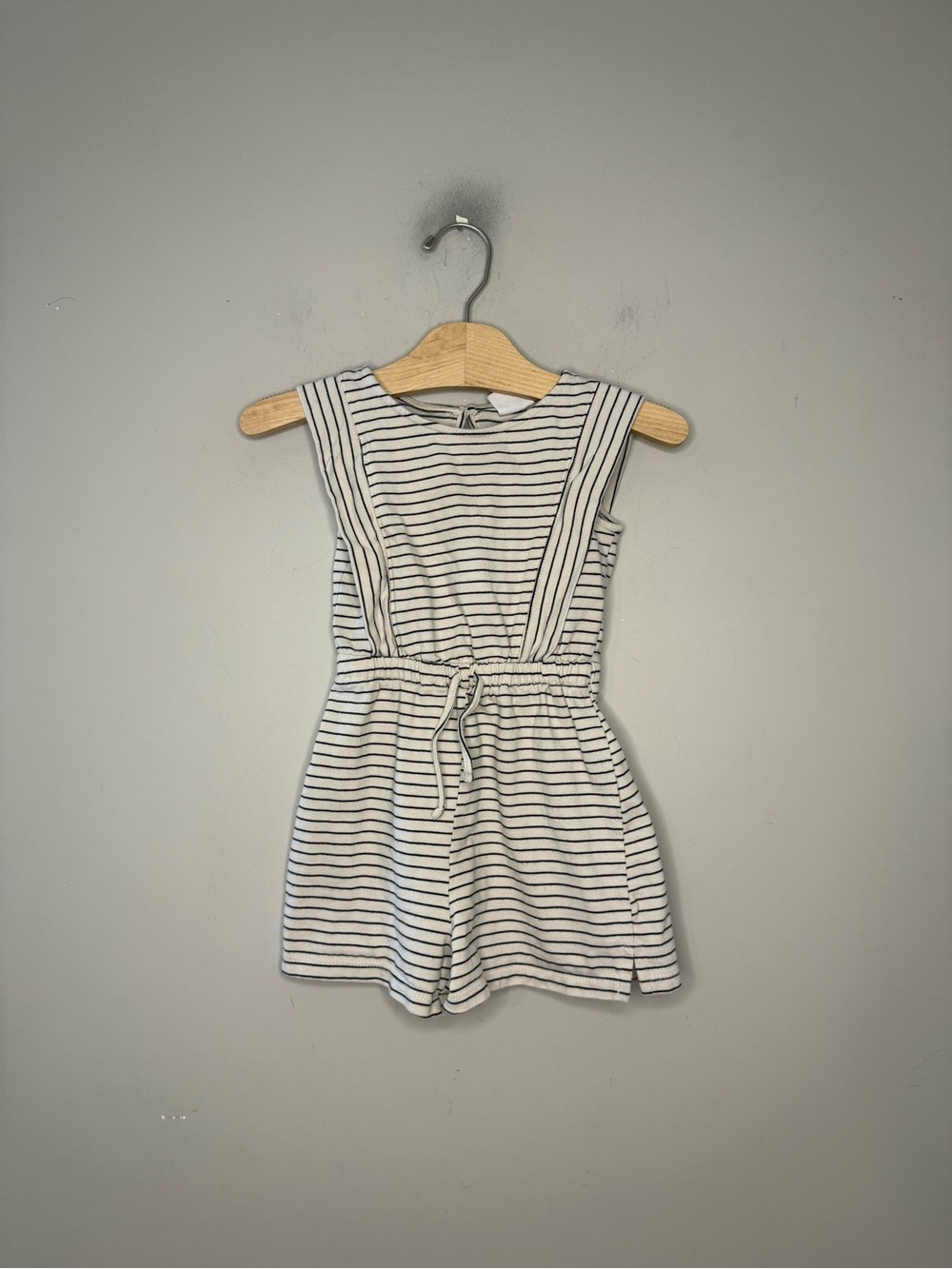 $20 ADD ON zara cream black stripe romper 6Y mini boden rylee + cru h&m